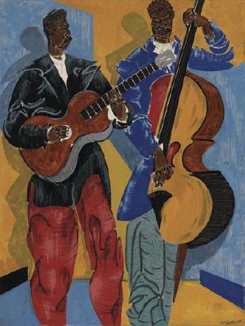 Bass and guitar musicians by 
																	Hartwell Yeargans