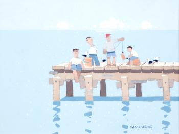 Four boys, crabbing by 
																	Sasha Okun
