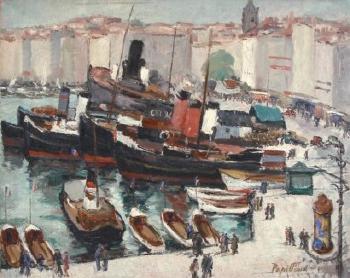 Le port de Marseille by 
																	Marcelle Papillaud