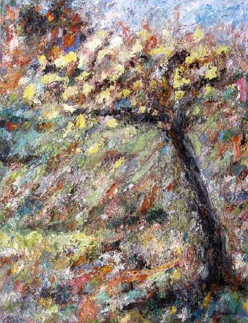 Paysage à l'arbre jaune by 
																	Philippe Lamiral