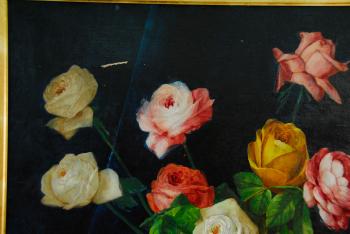 Still life of roses by 
																			Charles Storer
