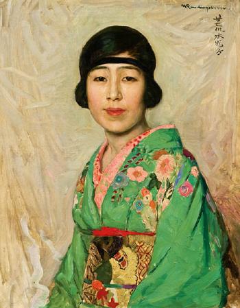 Bildnis der Mme. Mitzuko Akari by 
																	Heinrich Rauchinger