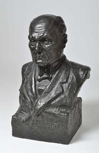 A bust of Prime Minister Antonin Svehla by 
																	Karel Opatrny