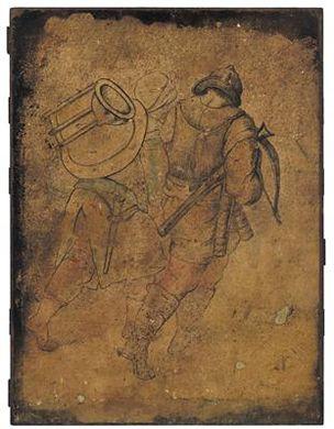 Two soldiers on the journey by 
																	Pieter Brueghel