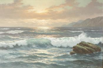 A pair of seascapes by 
																	Anton Gutknecht