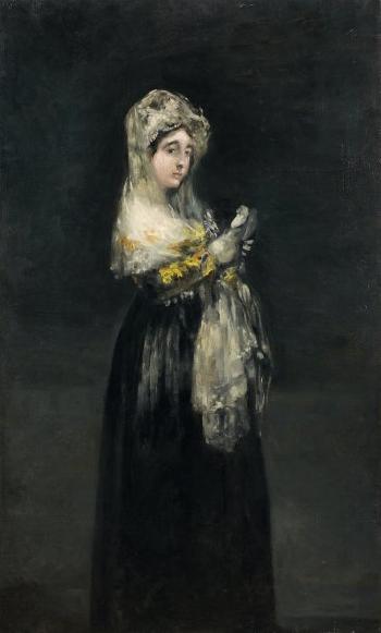 Portrait de jeune femme, dans l'esprit de Goya by 
																	Francisco Lameyer y Berenguer