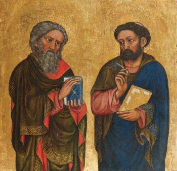 Deux saints évangélistes by 
																	 Zanino di Pietro