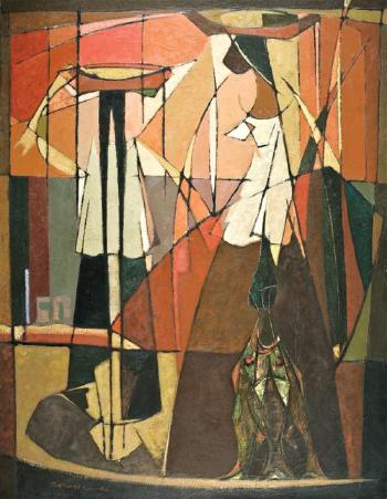 Two peasant women by 
																	Alberto Davila