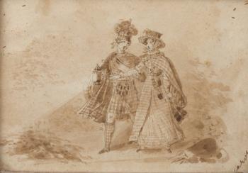 Couple d'écossais by 
																	Marie Caroline Duchess of Berry