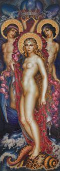 Aphrodite with Eros and Anteros by 
																	Nikolai Konstantinovich Kalmakov