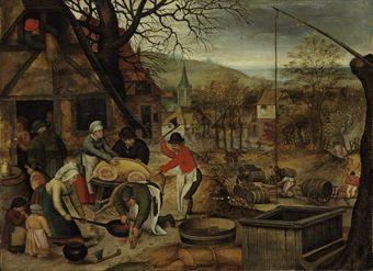 Autumn: An allegory of one of the Four Seasons by 
																	Pieter Brueghel