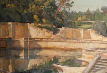 The Roman gardens at Nîmes by 
																	William Bruce Ellis Ranken