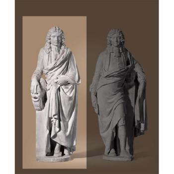 An Original Plaster Figure Of Racine by 
																	Jean Joseph Espercieux