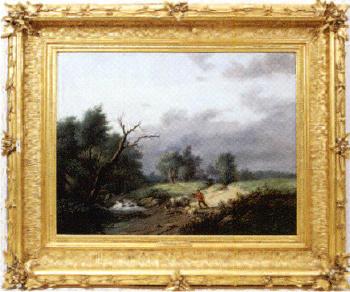 Shepherd in a landscape by 
																	 Gabriel