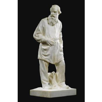 A Marble Figure of Leo Tolstoy by 
																	Abele Jacopi
