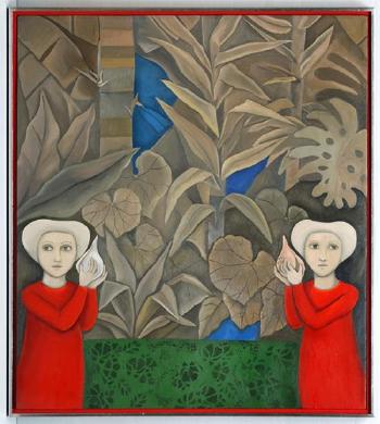 Dos damas medievales escuchando la selva by 
																	Leticia Tarrago
