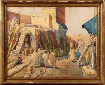 Les souks aux roseaux à Marrakech by 
																	Elisabeth Dandelot