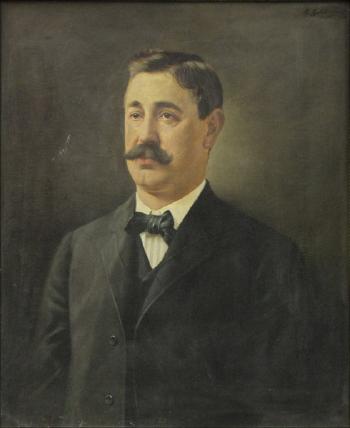 Portrait of a man by 
																	Albert Salzbrenner