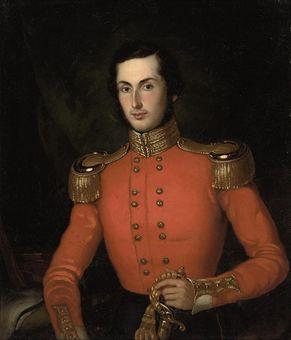 Portrait of Robert Wigström, half-length, in the uniform of an infantry regiment by 
																	Samuel Uvedale