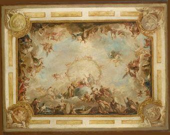 L'apothéose d'Hadrien: projet pour le plafond du Palais Royal de Madrid by 
																	Mariano Salvador de Maella