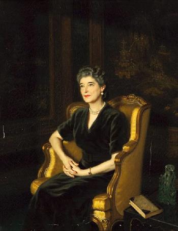 Portrait of the artist's wife by 
																	Alfred Jonniaux