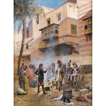 Cantonnement De Soldats De Bonaparte En Egypte by 
																	Maurice Henri Orange