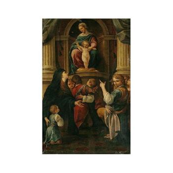 Madonna and Child adored by Santa Felicita and her son by 
																	Lorenzo Garbieri
