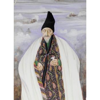 Portrait of Hajji Mirza by 
																	Mirza Baba Al-Husayni