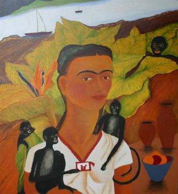 Homage to Freeda Kahlo by 
																	Lalitha Lajmi