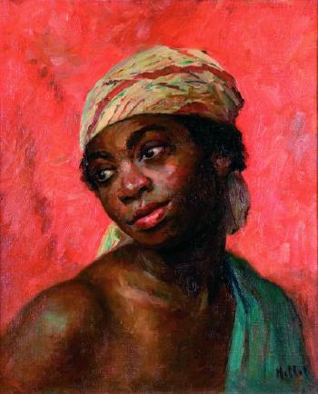 Africaine au foulard by 
																	Madeleine Lucie Funck-Hellet