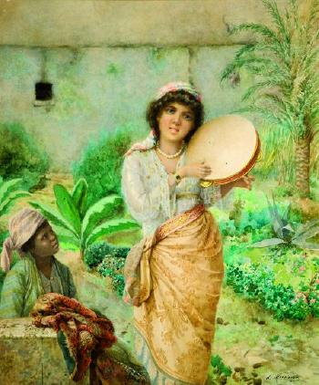 Jeune fille au tambourin by 
																	Luigi Maggiorani