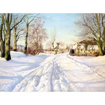 Village covered in snow by 
																	Harald Pryn