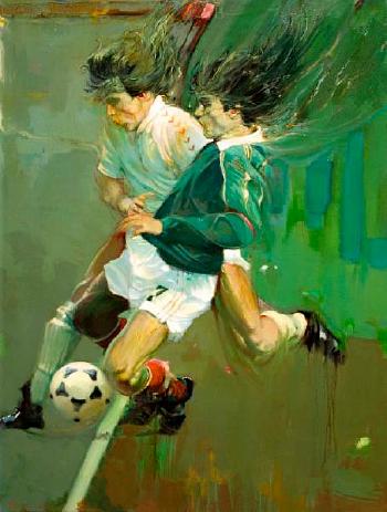 The tackle by 
																	Yiannis Papanelopoulos