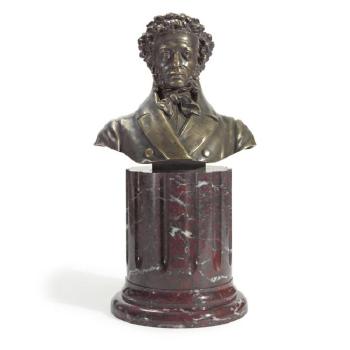 Bust of Alexander Pushkin by 
																	Alexander Opekushin