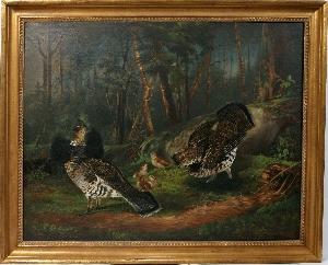 Nesting grouse by 
																	Alfred J Crook