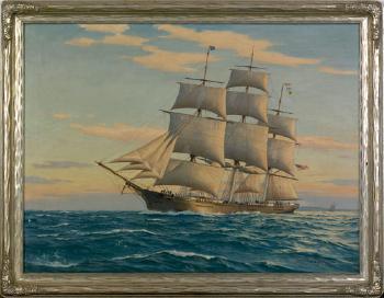 Clipper Ship Golden Eagle of New Bedford 1121 tons 1852 by 
																	Charles Rosner