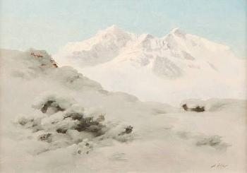 In the mountains, winter by 
																	Alfred Oliver