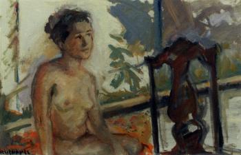 Nude Seated by a Window by 
																	Miriam Ruchames