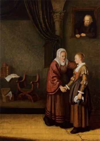 The Pregnant Daughter by 
																	Abraham de Pape