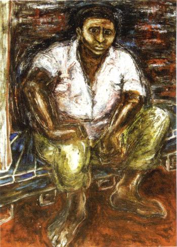 Seated Man by 
																	Annette Isbey