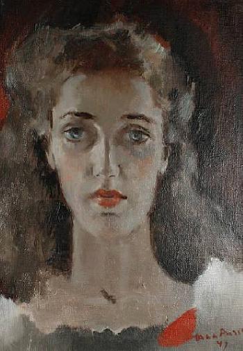 Portrait of a young woman by 
																	Nora Auric