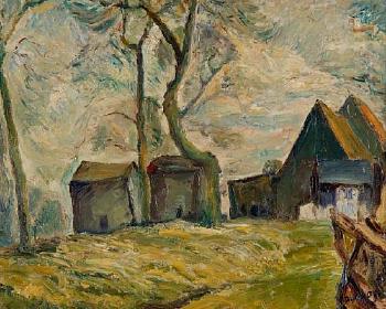 The farmyard by 
																	Ronald Ossory Dunlop