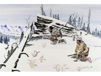 Winter hunt by 
																	Robert Muskego