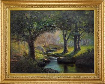 The forest brook by 
																	Henry L A Culmer
