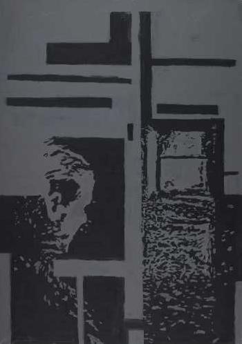 Ohne Titel (Mondrian schaut auf die Moderne) by 
																	Heribert C Ottersbach