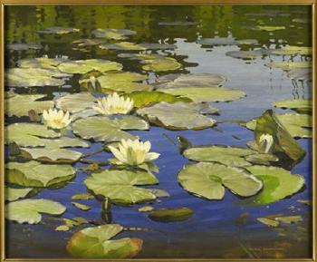 Lily pond by 
																	Charles Oppenheimer