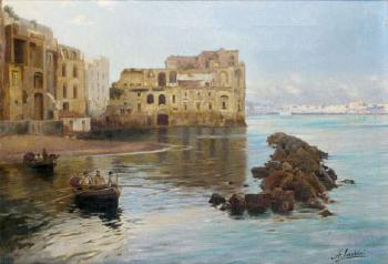 Barques dans la Baie de Naples by 
																	A Landini