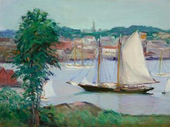 Schooner at Anchor by 
																	Alice Judson