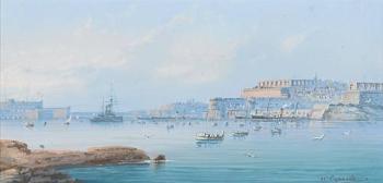 Harbor scenes, Valletta, Malta by 
																	 d'Esposito