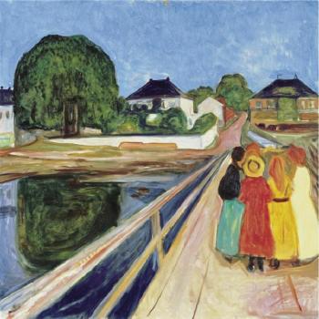 Girls On A Bridge by 
																	Edvard Munch